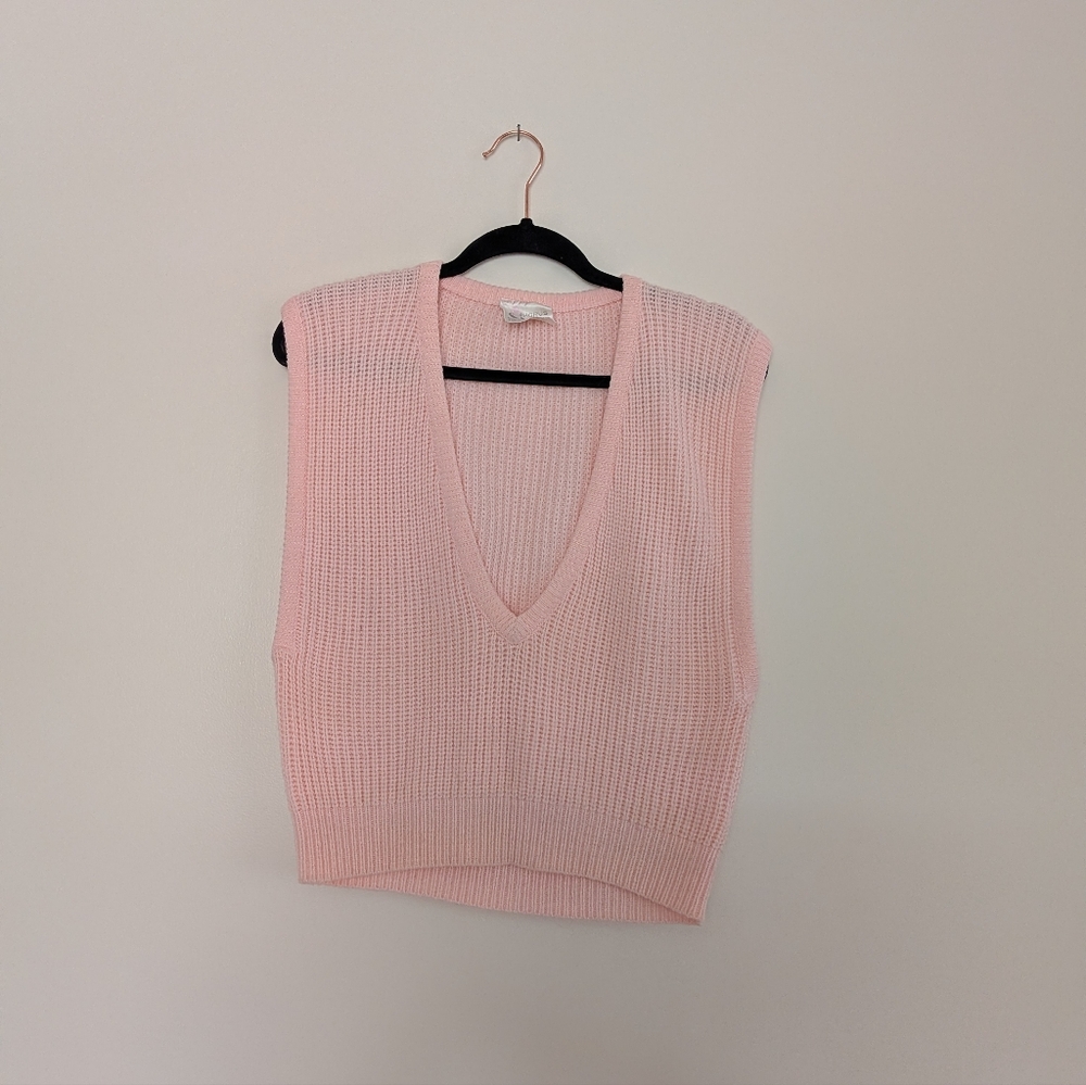 Vintage Knit Vest Deep V